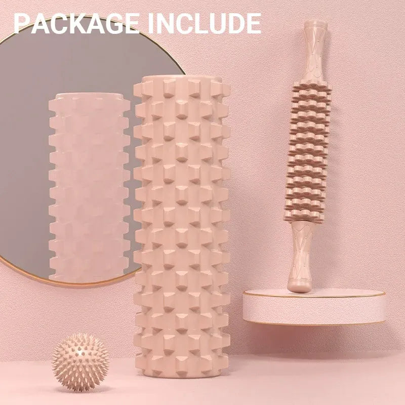 3PCS Exercise Foam Roller Set for Tension Relief and Flexibility