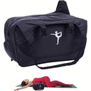 Yoga Mat Bag Large Capacity Sports Backpack Casual Gym Travel Print Backpack - Black