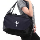 Yoga Mat Bag Large Capacity Sports Backpack Casual Gym Travel Print Backpack - Black