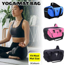 Yoga Mat Bag Large Capacity Sports Backpack Casual Gym Travel Print Backpack - Black