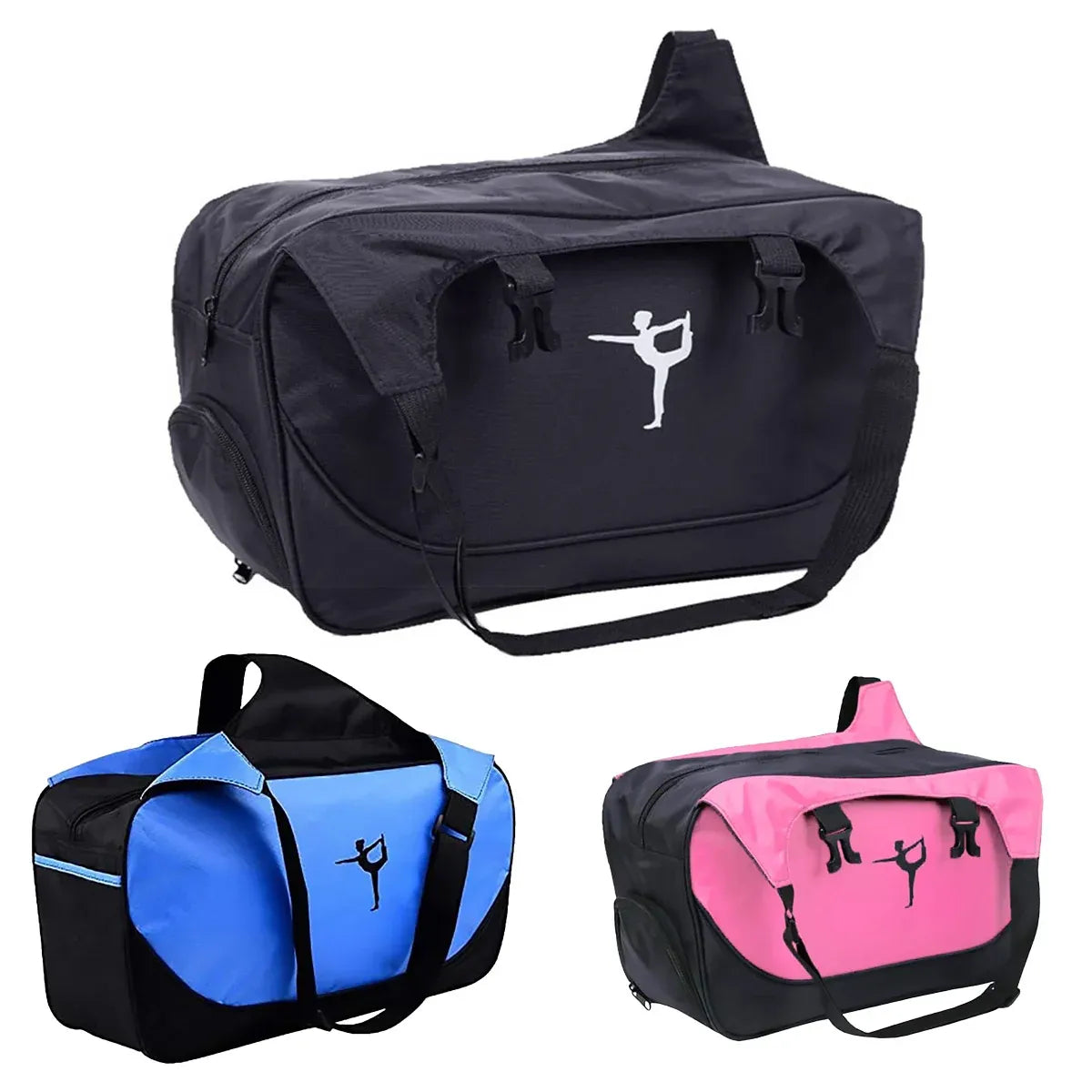 Yoga Mat Bag Large Capacity Sports Backpack Casual Gym Travel Print Backpack - Blue