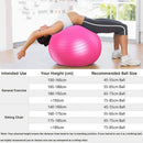 Explosion-Proof Thickened Inflatable Yoga Ball Massage Fitness Stability Ball - Purple - 75cm