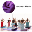 Portable Yoga Blanket with Body Position Line Non Slip Soft for Home Gym Studio - Grey