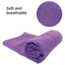 Portable Yoga Blanket with Body Position Line Non Slip Soft for Home Gym Studio - Grey