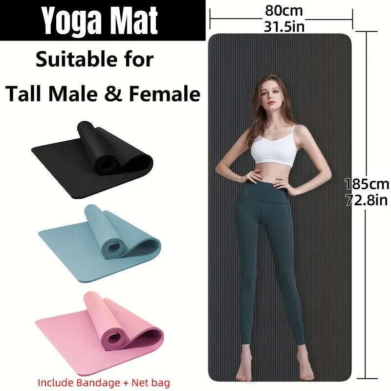 Yoga Mat Dance Mat Sports and Fitness Jump Rope Mat for Men and Women Exercise - Blue