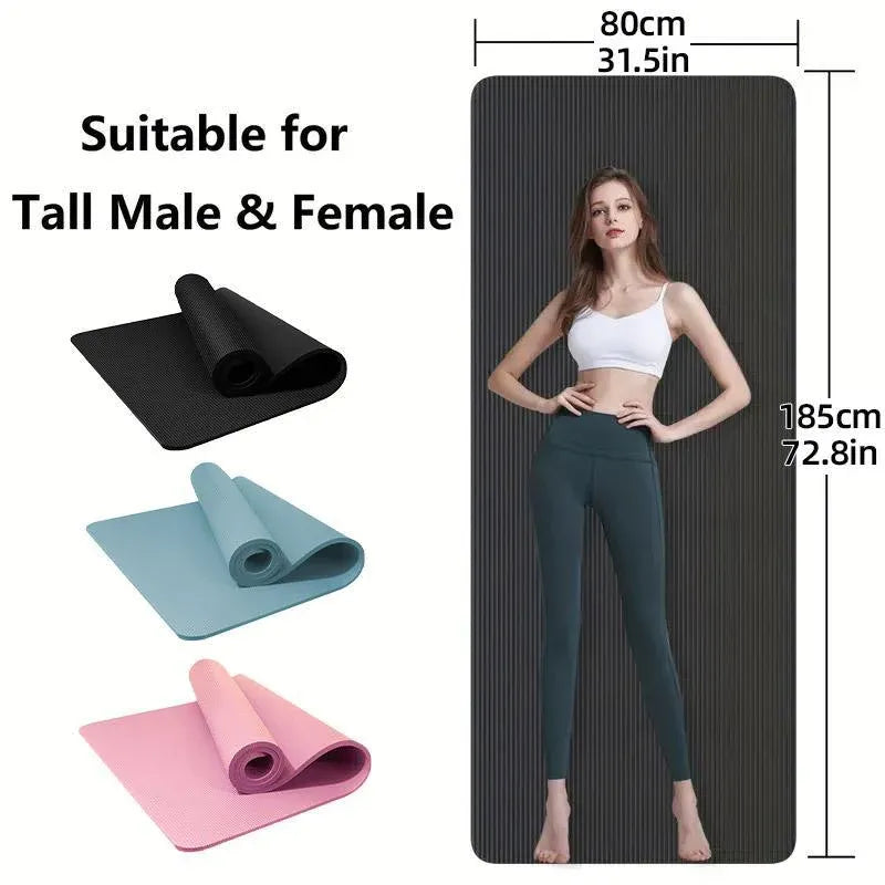Yoga Mat Dance Mat Sports and Fitness Jump Rope Mat for Men and Women Exercise - Pink