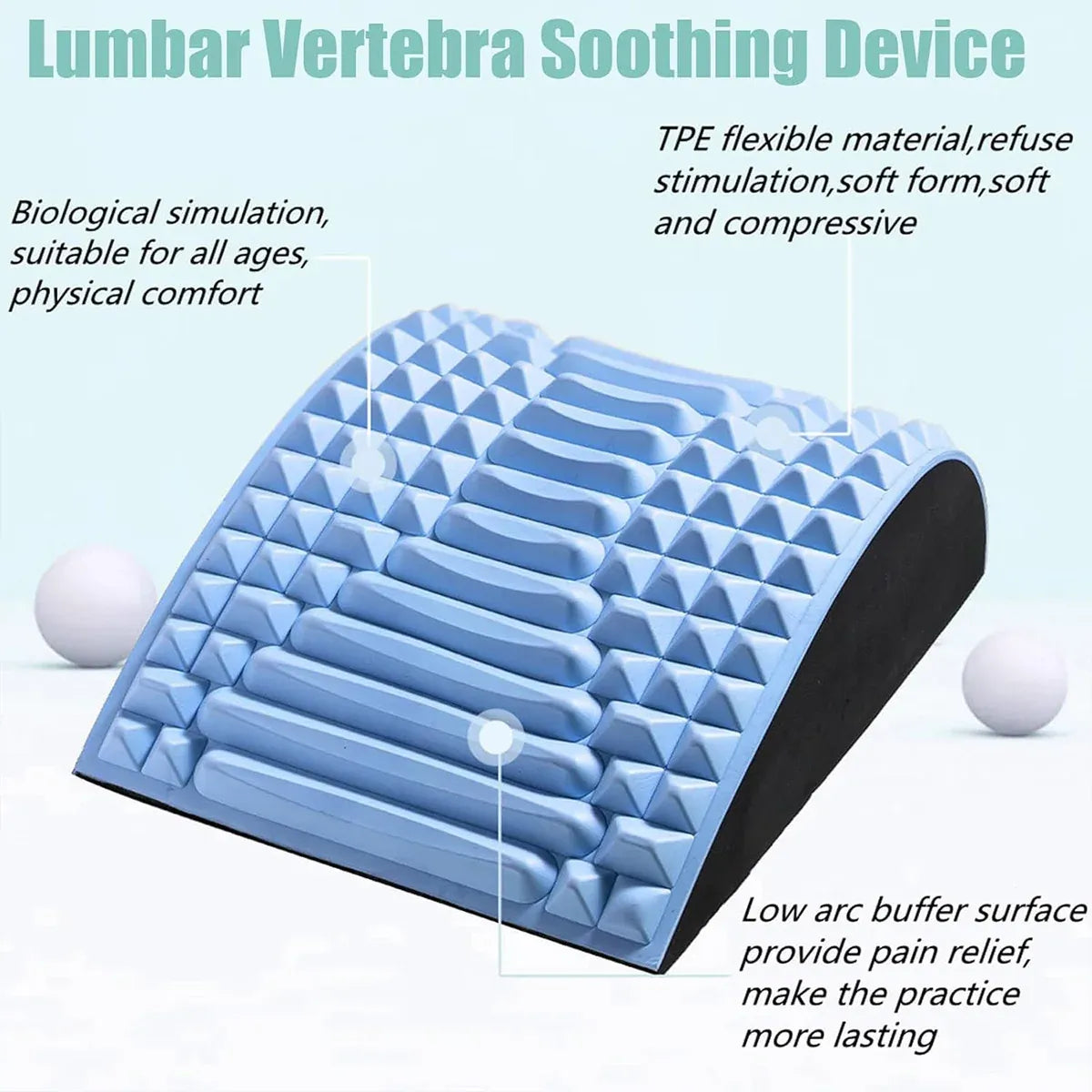 Ergonomic Neck and Back Support Stretcher for Relaxation and Posture - Pink
