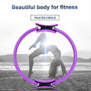 6 Colours Pilates Yoga Ring Magic Circle Fitness Equipment for Toning Slim Legs - Pink