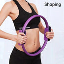 6 Colours Pilates Yoga Ring Magic Circle Fitness Equipment for Toning Slim Legs - Pink