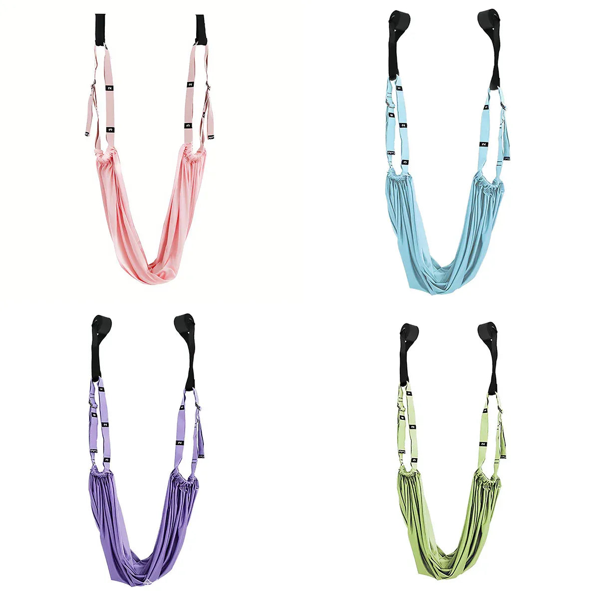 Air Yoga Rope Elastic Stretch Belt Inversion Training Strap Handstand Fitness - Purple