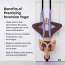 Air Yoga Rope Elastic Stretch Belt Inversion Training Strap Handstand Fitness - Purple