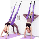 Air Yoga Rope Elastic Stretch Belt Inversion Training Strap Handstand Fitness - Purple