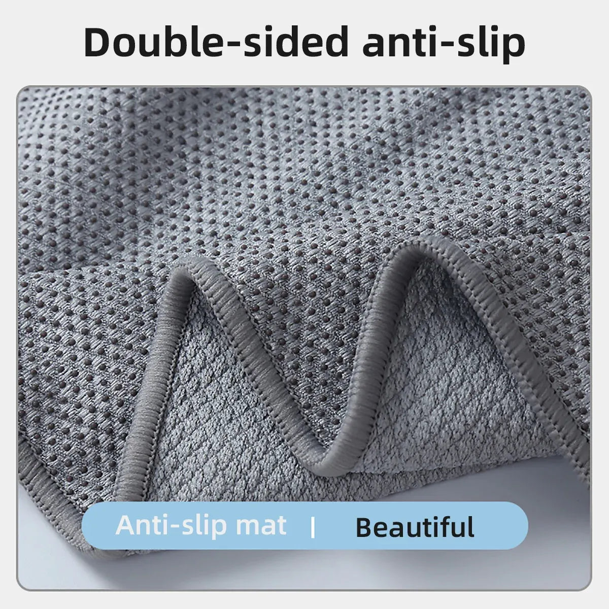 Sports Fitness Ultra Fine Fiber Sweat-Absorbent Diamond Pattern Yoga Towel - Blue