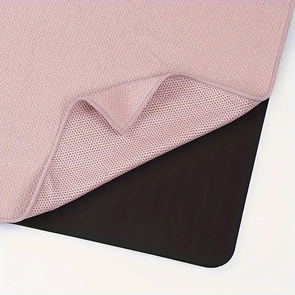Sports Fitness Ultra Fine Fiber Sweat-Absorbent Diamond Pattern Yoga Towel - Blue