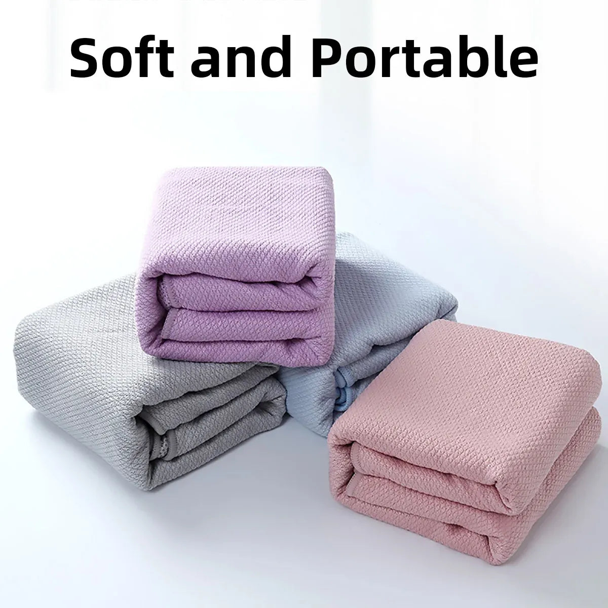 Sports Fitness Ultra Fine Fiber Sweat-Absorbent Diamond Pattern Yoga Towel - Grey