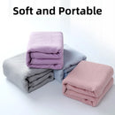 Sports Fitness Ultra Fine Fiber Sweat-Absorbent Diamond Pattern Yoga Towel - Pink