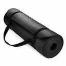 10MM Thick Durable NBR Yoga Mat for Gym and Pilates - Black
