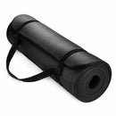 15mm Thick Yoga Mat Pad NBR Nonslip Exercise Fitness Pilate Gym Durable - Black