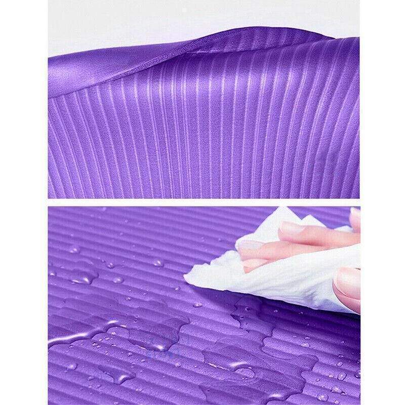20MM Thick Yoga Mat Pad NBR Nonslip Exercise Fitness Pilate Gym Durable - Black