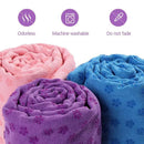 Non Slip Yoga Towel Mat Microfiber Fitness Gym Exercise Blanket with Carry Bag - Light Purple