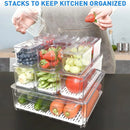 Refrigerator Storage Box Set Fruit Vegetable Fresh Keeper Kitchen Organizer Use