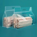 50PCS Clear Reusable Zipper Bags Thick Food Grade PE Storage Bags for Snack Fruit - 30x23cm