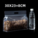 50PCS Clear Reusable Zipper Bags Thick Food Grade PE Storage Bags for Snack Fruit - 30x23cm