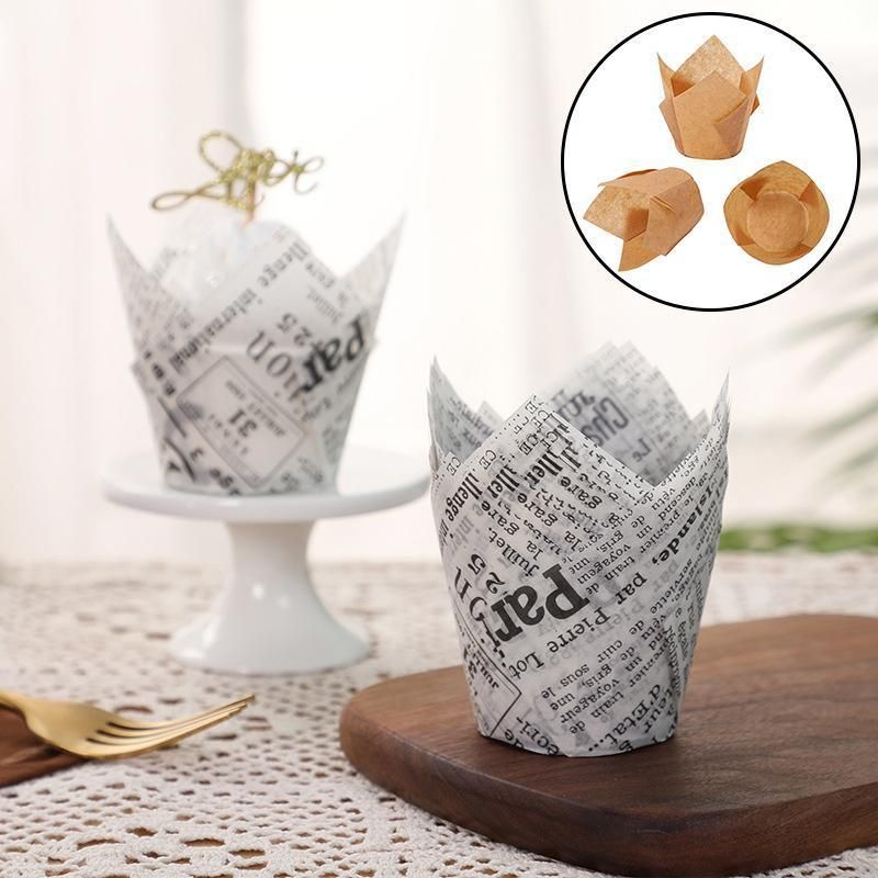 1000PCS Grease-proof Cupcake Liners Muffin Cup Cake Paper Cup Large - Cowhide