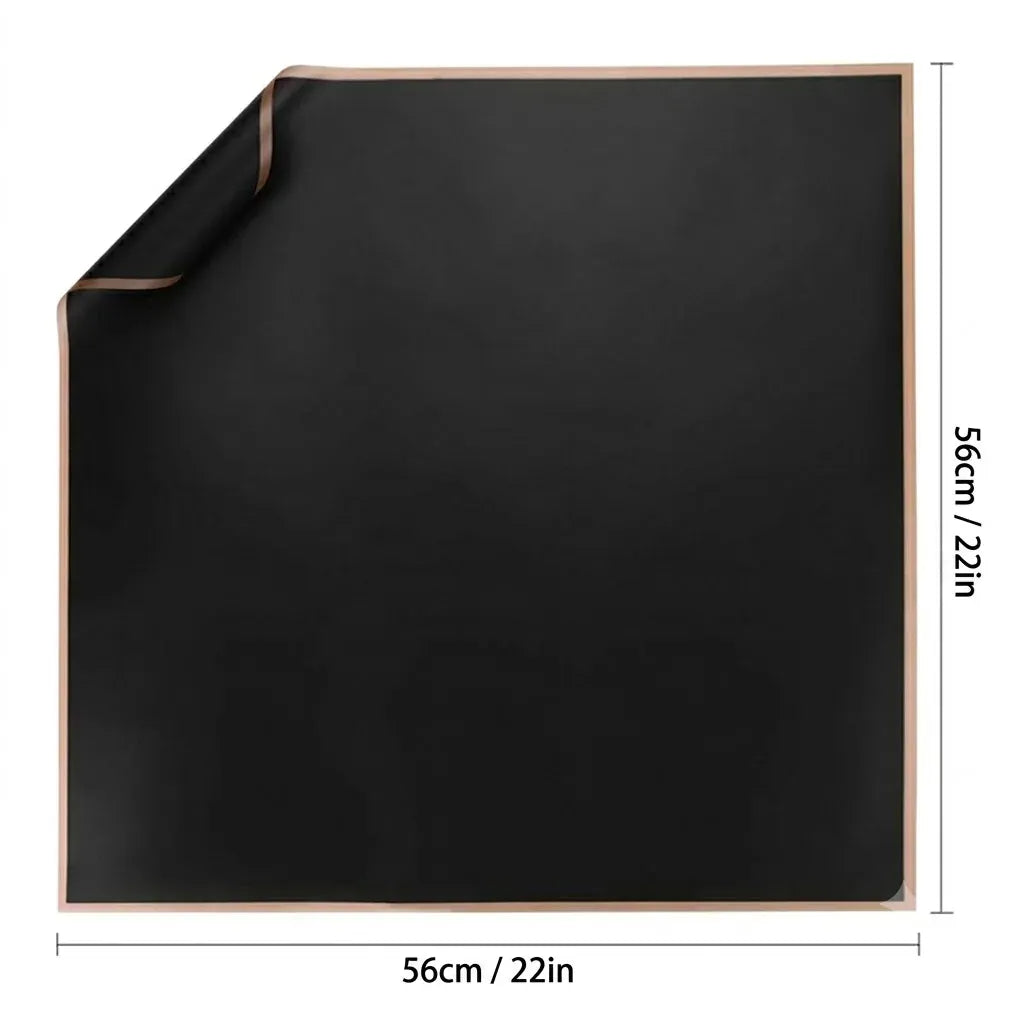 100PCS Waterproof Flower Gift Wrapping Paper Florist Bouquet Craft Packaging - Black