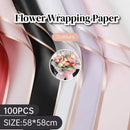 100PCS Waterproof Flower Gift Wrapping Paper Florist Bouquet Craft Packaging - Black