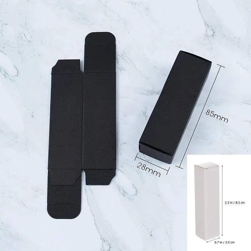 100PCS Empty Lip Balm Tube Packaging Carton Box Lipstick DIY Paper Case 2.8-3.1 - White-2.8x2.8x8.5cm