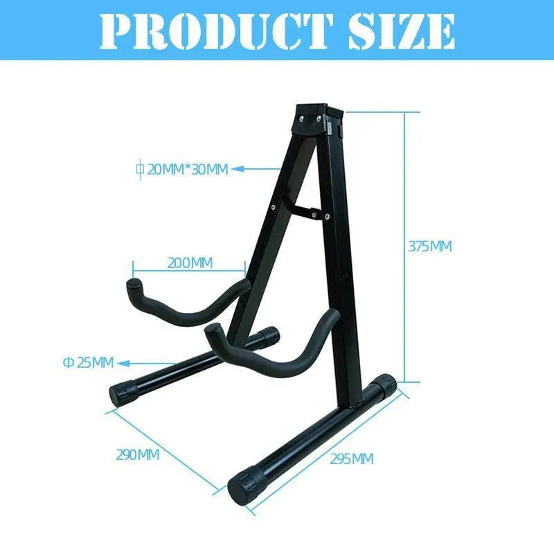 Folding Guitar Stand Floor Rack Electric Acoustic Bass Gig Holder Rack Portable