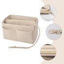 Felt Handbag Organizer Insert with Multiple Pockets for Tote and Purse - Red L Size