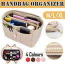 Felt Handbag Organizer Insert with Multiple Pockets for Tote and Purse - Red L Size