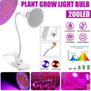 200 LED Clip-On Plant Grow Light with Flexible Gooseneck - 1 Pc