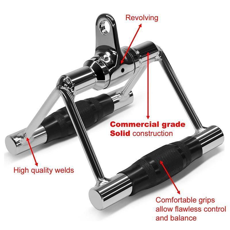 Revolving Straight Bar - Cable Pulley Attachment Curl Bar (1 Piece)