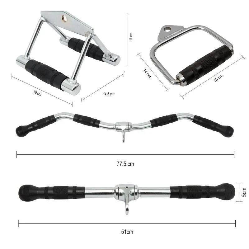 Revolving Straight Bar - Cable Pulley Attachment Curl Bar (1 Piece)