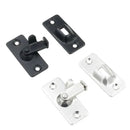 90 Degree Sliding Door Lock Hasp - Stainless Steel Corner Latch - Silver-2PCS