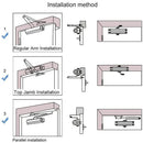 Hydraulic Automatic Door Closer with Adjustable Closing Speed, Soft Close - 1 Pc