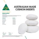 Luxor Twin Pack 45cm Aus Made Round Hotel Cushion Inserts Premium Memory Resistant Filling