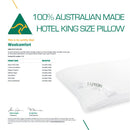 Luxor Australian Made Hotel King Size Pillow with 4cm Wall Twin Pack