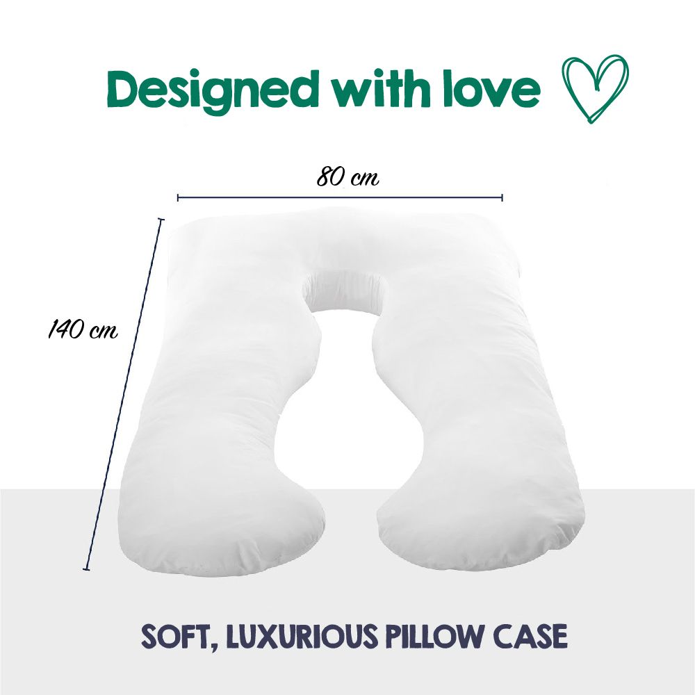 Woolcomfort Aus Made Maternity Pregnancy Nursing Sleeping Body Pillow Pillowcase Included Grey