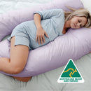 Woolcomfort Aus Made Maternity Pregnancy Nursing Sleeping Body Pillow Pillowcase Included Lilac