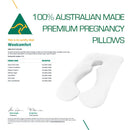 Woolcomfort Aus Made Maternity Pregnancy Nursing Sleeping Body Pillow Pillowcase Included Lilac