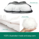 Woolcomfort Aus Made Maternity Pregnancy Nursing Sleeping Body Pillow Pillowcase Included Light Pink x Sky