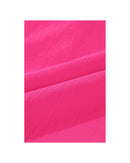 Sachet Pink Floral Embroidered Flutter Sleeve Pleated Neck Blouse - S