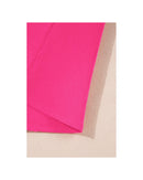 Sachet Pink Floral Embroidered Flutter Sleeve Pleated Neck Blouse - S