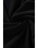 Black Sequin Velvet Sheer Mesh Mock Neck Blouse - S