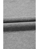 Gray Waffle knit Bishop Sleeve Split Oversized Top - S