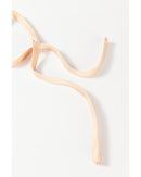 Oatmeal Lace-up Keyhole Back Ruffled Peplum Blouse - XL